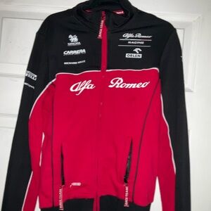 Alfa Romeo Racing Team Zip-Up Jacket - Red & Black